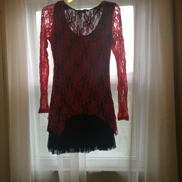 lovey Dovey Dresses & Skirts - Lovey Dovey VTG Round Neck Long Sleeve LaceDress